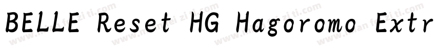 BELLE Reset HG Hagoromo Extrabold字体转换